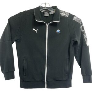 Bmw Motorsport /Puma Womens Sz Small Black Full Zip Jacket (AA5) EUC